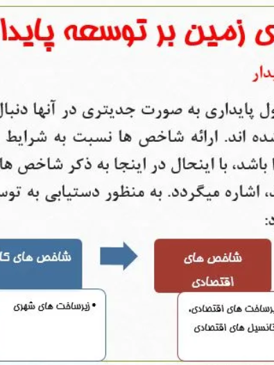 پاورپوینت بررسی و تحلیل تأثیرات کاربری زمین بر توسعه پایدار (35 اسلاید)