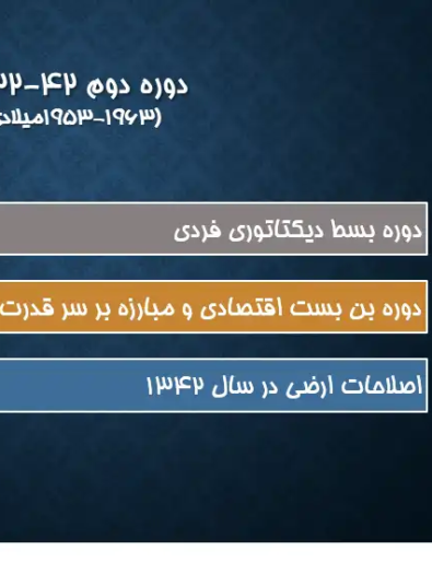پاورپوینت بررسی تحولات شهرسازی ایران در دوران پهلوی دوم و برنامه‌های عمرانی