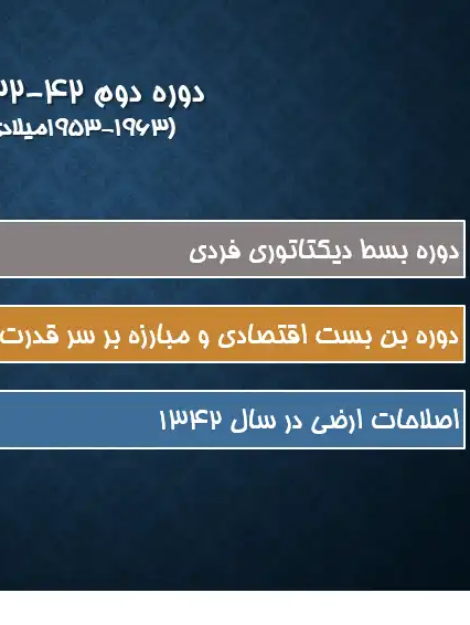پاورپوینت بررسی تحولات شهرسازی ایران در دوران پهلوی دوم و برنامه‌های عمرانی
