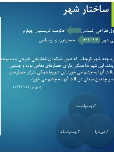 تحلیل هندسه رنسانسی میدان آمالینبورگ و سازمان فضایی کانال نیهاون در پاورپوینت تاریخ شهرسازی کپنهاگ