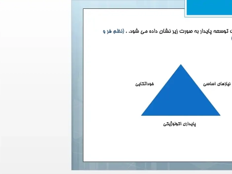 پاورپوینت بررسی مفهوم توسعه پایدار در شهرسازی و توسعه پایدار شهری با بام سبز